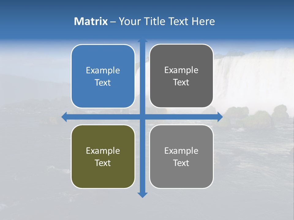 A Waterfall With A Rainbow In The Middle Of It PowerPoint Template
