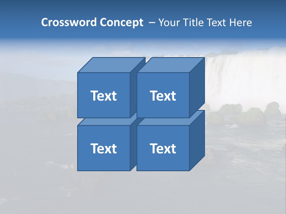 A Waterfall With A Rainbow In The Middle Of It PowerPoint Template