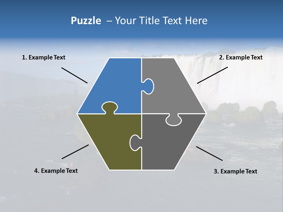 A Waterfall With A Rainbow In The Middle Of It PowerPoint Template
