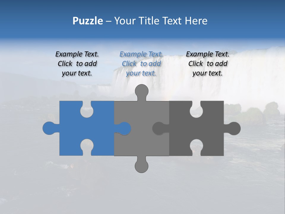 A Waterfall With A Rainbow In The Middle Of It PowerPoint Template