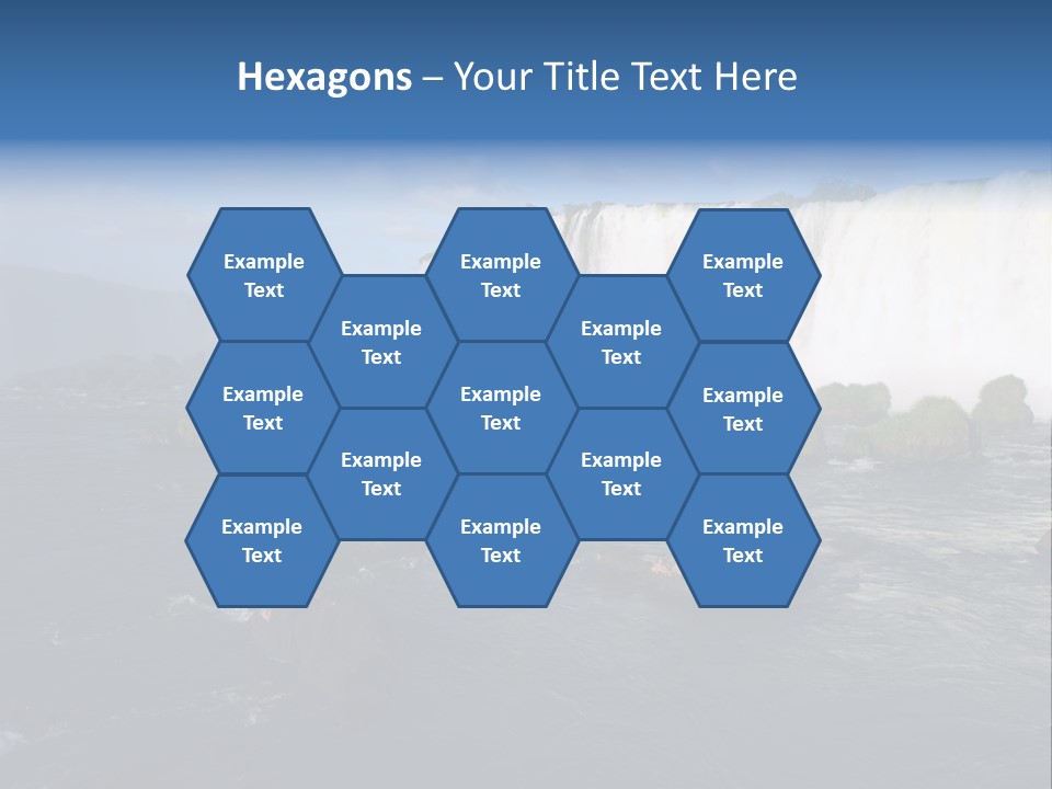 A Waterfall With A Rainbow In The Middle Of It PowerPoint Template