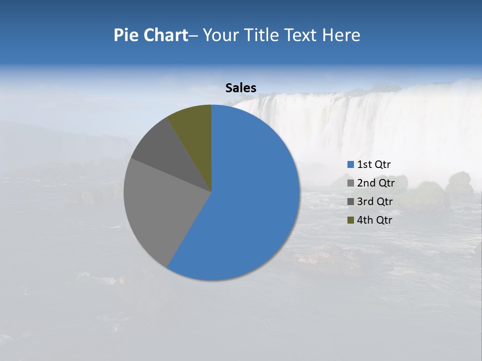 A Waterfall With A Rainbow In The Middle Of It PowerPoint Template