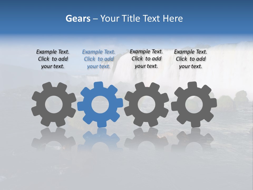 A Waterfall With A Rainbow In The Middle Of It PowerPoint Template