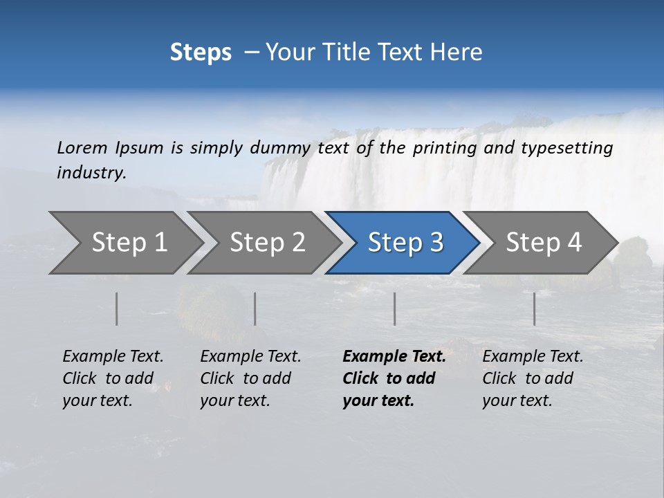 A Waterfall With A Rainbow In The Middle Of It PowerPoint Template