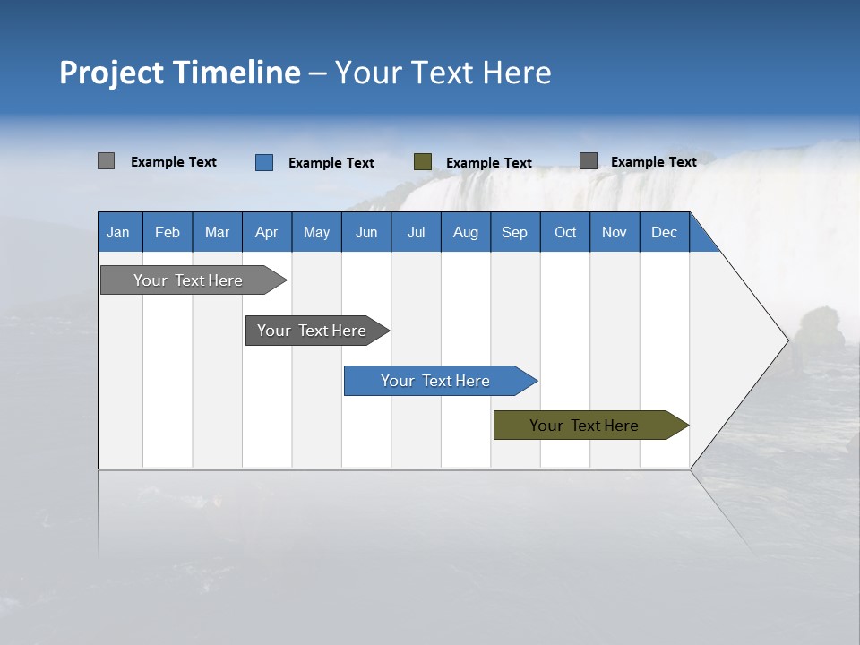 A Waterfall With A Rainbow In The Middle Of It PowerPoint Template