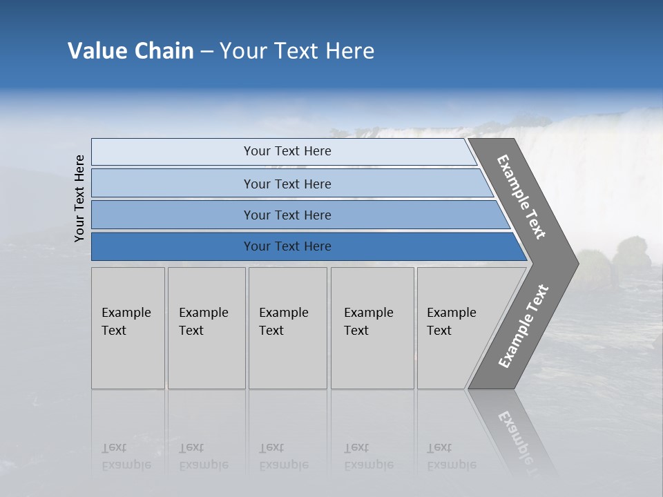 A Waterfall With A Rainbow In The Middle Of It PowerPoint Template