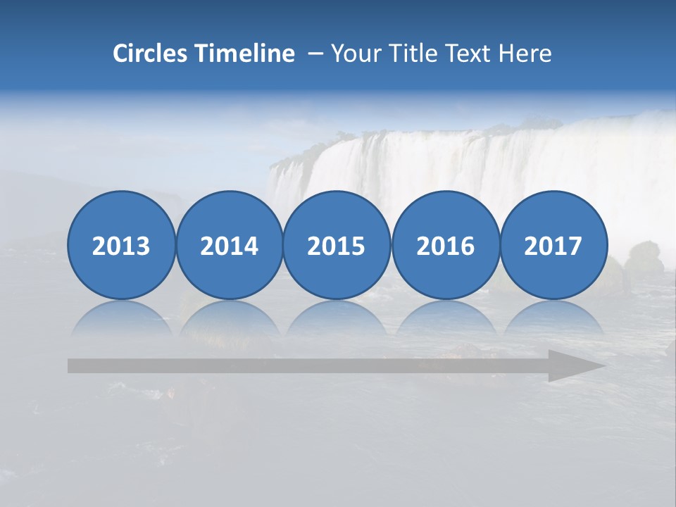 A Waterfall With A Rainbow In The Middle Of It PowerPoint Template