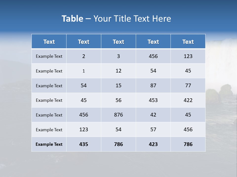 A Waterfall With A Rainbow In The Middle Of It PowerPoint Template