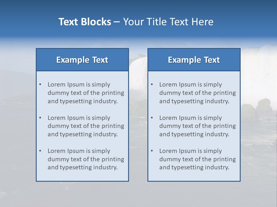 A Waterfall With A Rainbow In The Middle Of It PowerPoint Template
