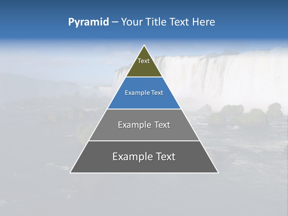 A Waterfall With A Rainbow In The Middle Of It PowerPoint Template