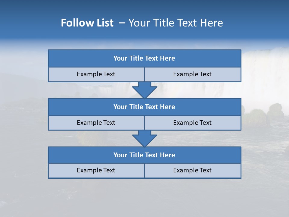 A Waterfall With A Rainbow In The Middle Of It PowerPoint Template