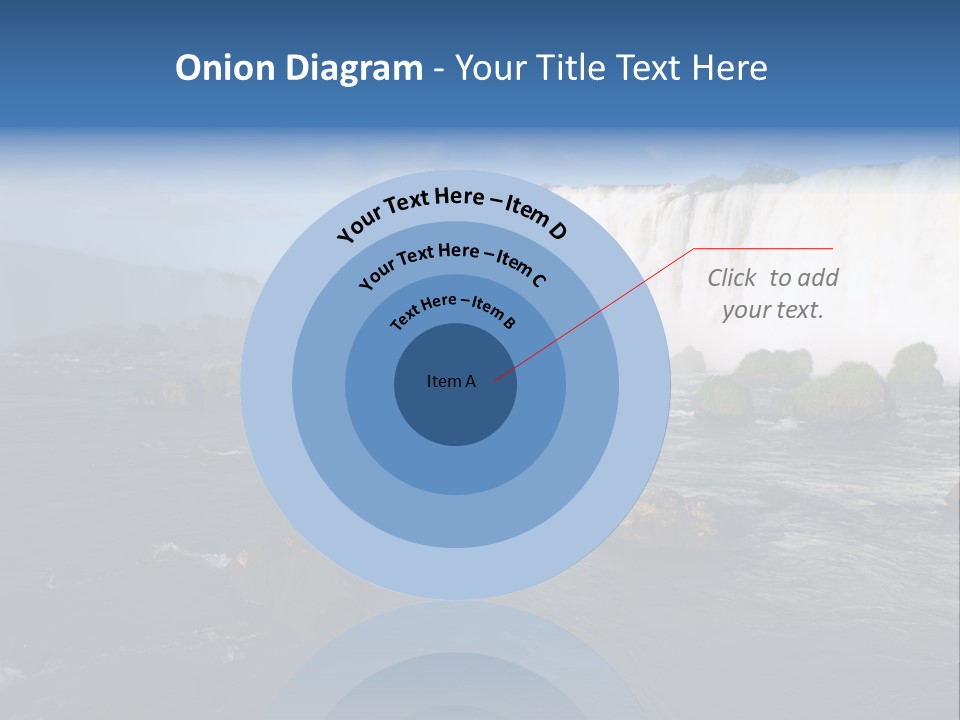 A Waterfall With A Rainbow In The Middle Of It PowerPoint Template