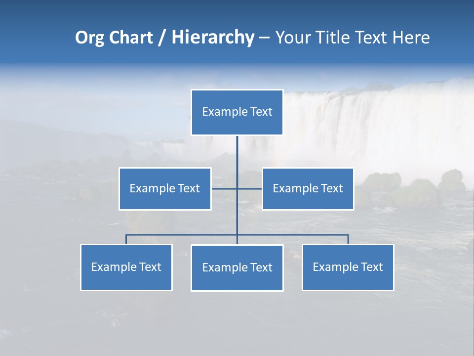 A Waterfall With A Rainbow In The Middle Of It PowerPoint Template