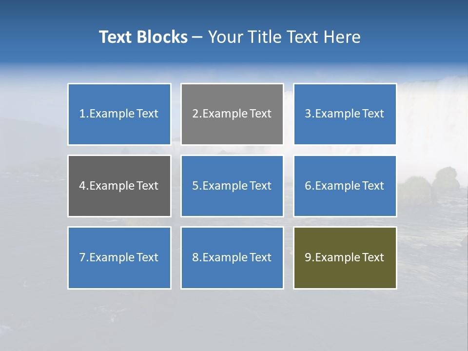 A Waterfall With A Rainbow In The Middle Of It PowerPoint Template