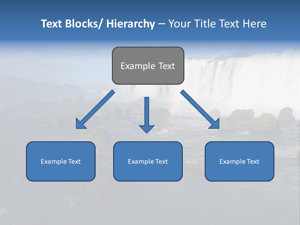 A Waterfall With A Rainbow In The Middle Of It PowerPoint Template