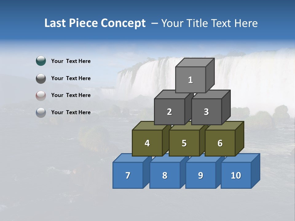A Waterfall With A Rainbow In The Middle Of It PowerPoint Template