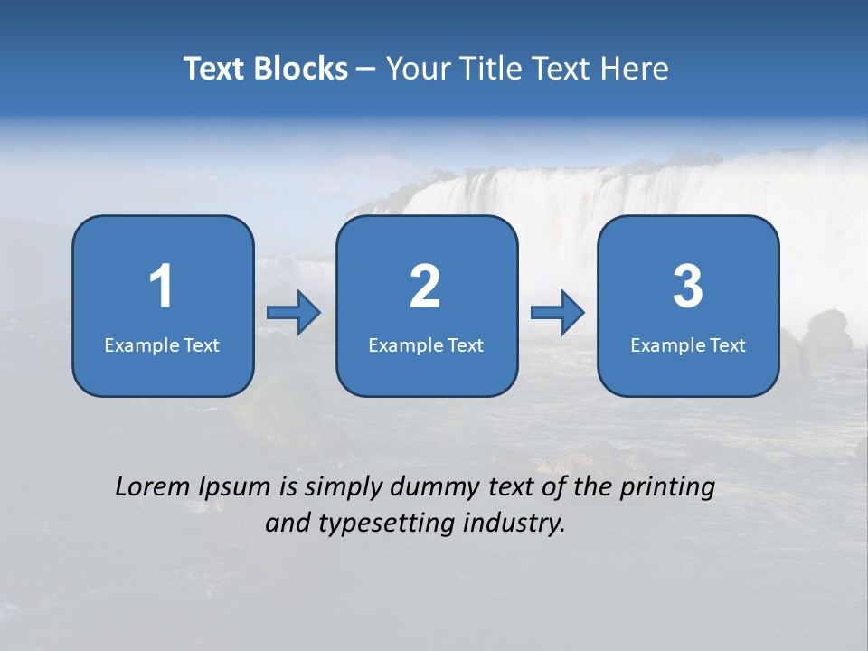 A Waterfall With A Rainbow In The Middle Of It PowerPoint Template