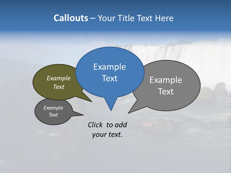 A Waterfall With A Rainbow In The Middle Of It PowerPoint Template