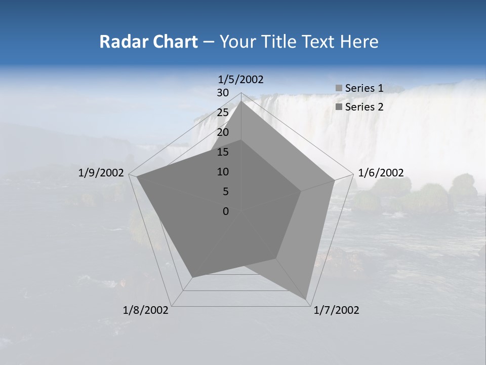 A Waterfall With A Rainbow In The Middle Of It PowerPoint Template
