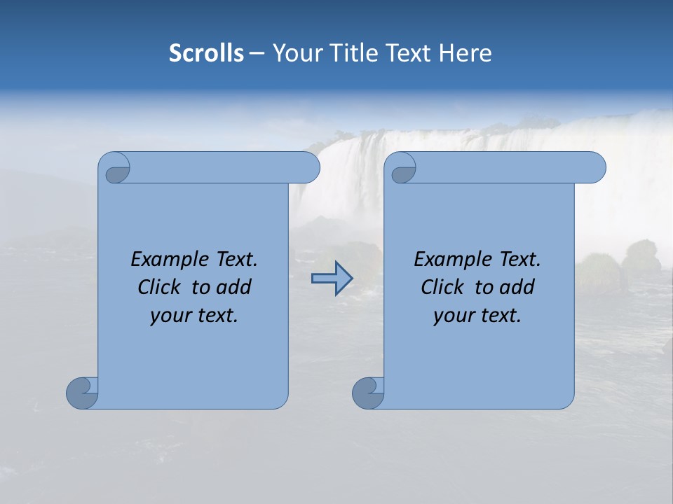 A Waterfall With A Rainbow In The Middle Of It PowerPoint Template