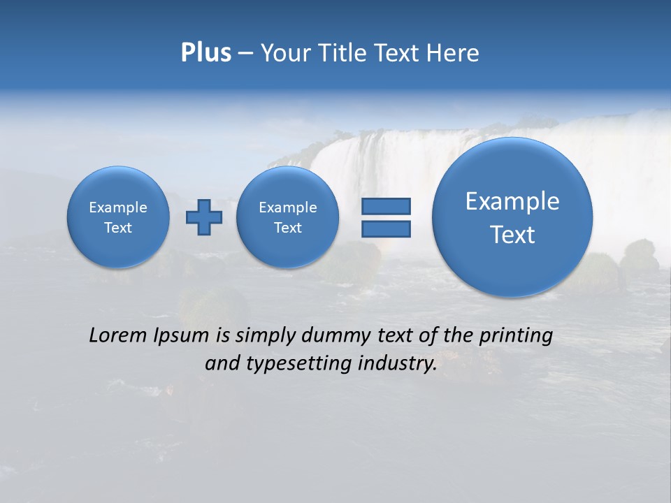 A Waterfall With A Rainbow In The Middle Of It PowerPoint Template