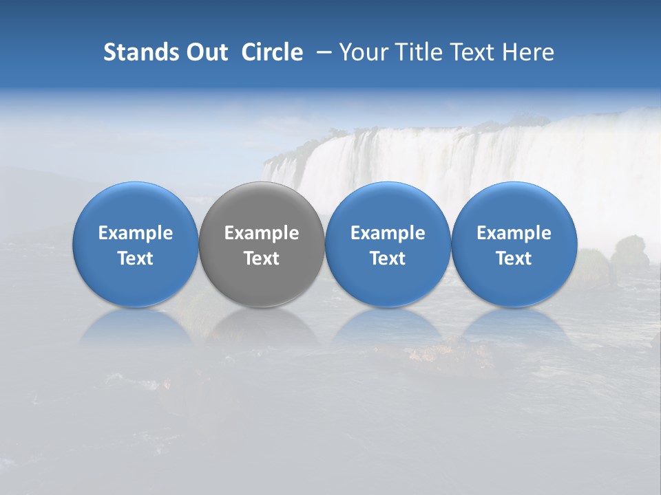 A Waterfall With A Rainbow In The Middle Of It PowerPoint Template