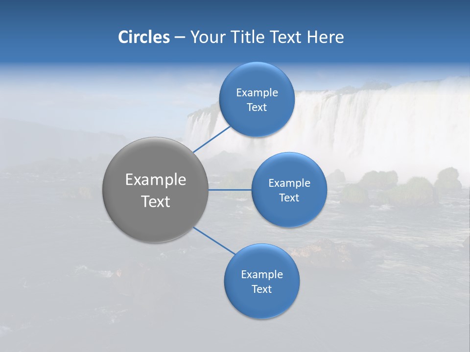 A Waterfall With A Rainbow In The Middle Of It PowerPoint Template