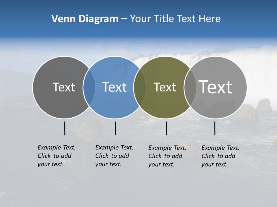 A Waterfall With A Rainbow In The Middle Of It PowerPoint Template