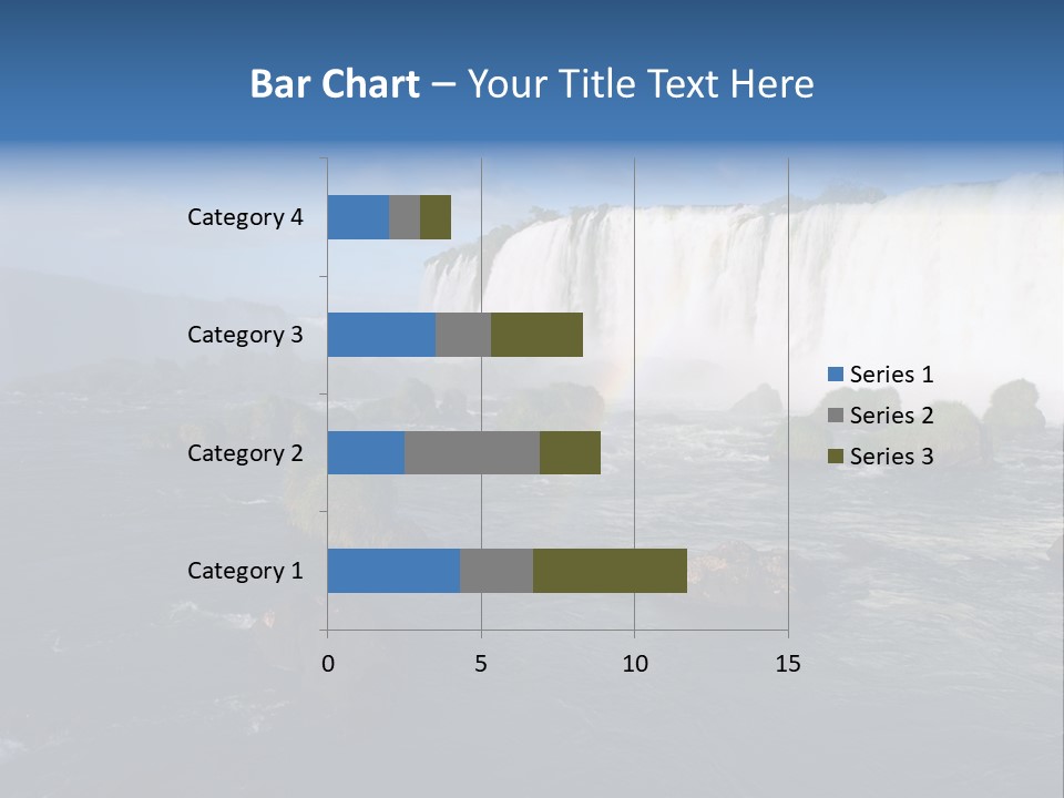 A Waterfall With A Rainbow In The Middle Of It PowerPoint Template