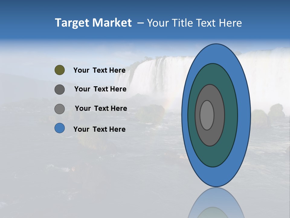 A Waterfall With A Rainbow In The Middle Of It PowerPoint Template