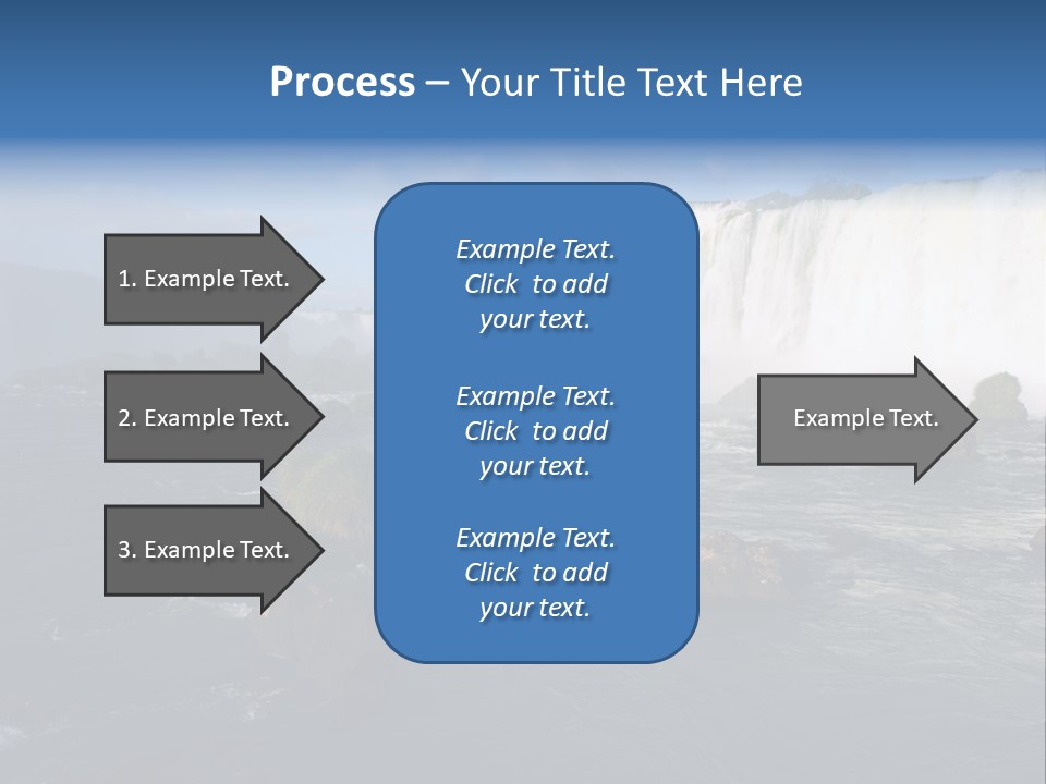 A Waterfall With A Rainbow In The Middle Of It PowerPoint Template