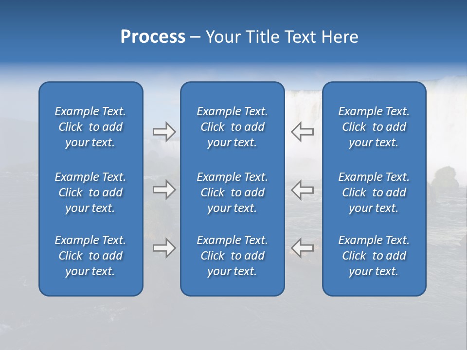 A Waterfall With A Rainbow In The Middle Of It PowerPoint Template