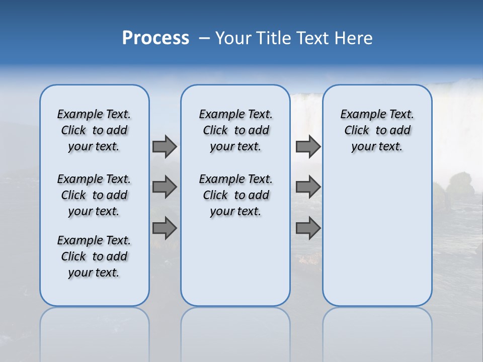 A Waterfall With A Rainbow In The Middle Of It PowerPoint Template