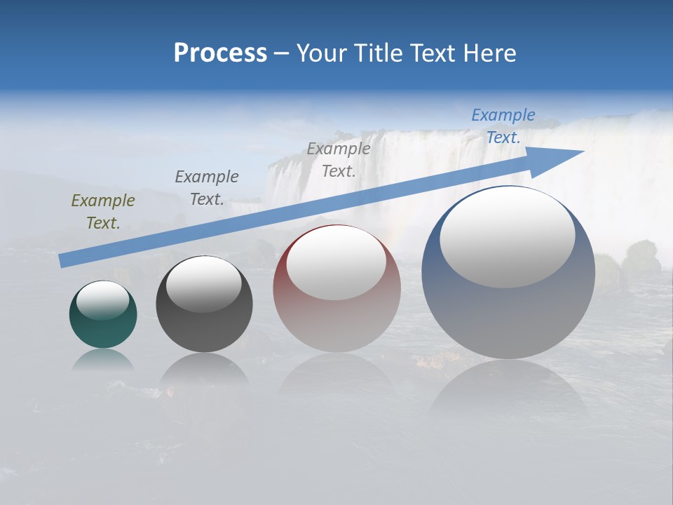 A Waterfall With A Rainbow In The Middle Of It PowerPoint Template
