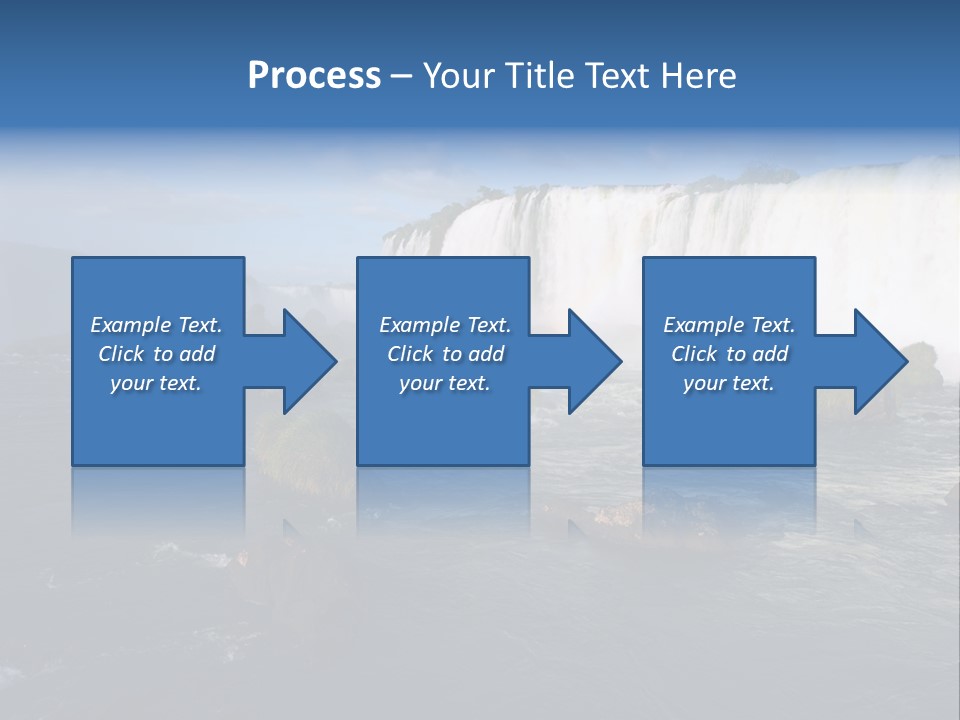 A Waterfall With A Rainbow In The Middle Of It PowerPoint Template