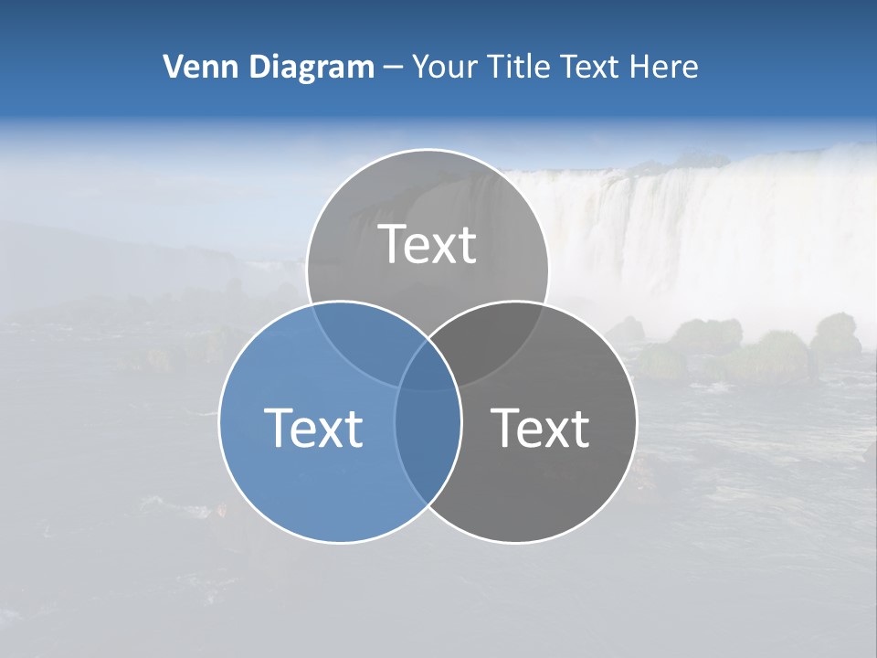 A Waterfall With A Rainbow In The Middle Of It PowerPoint Template