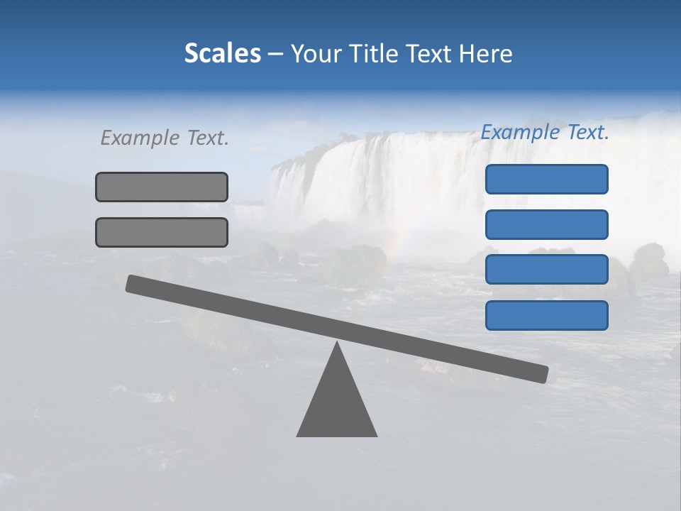 A Waterfall With A Rainbow In The Middle Of It PowerPoint Template