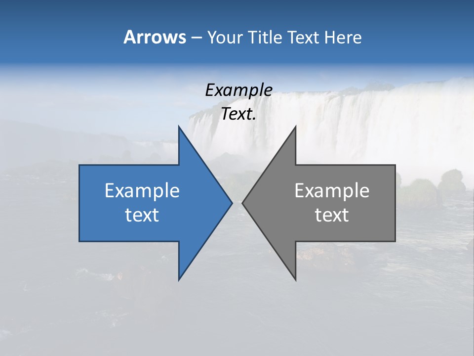 A Waterfall With A Rainbow In The Middle Of It PowerPoint Template