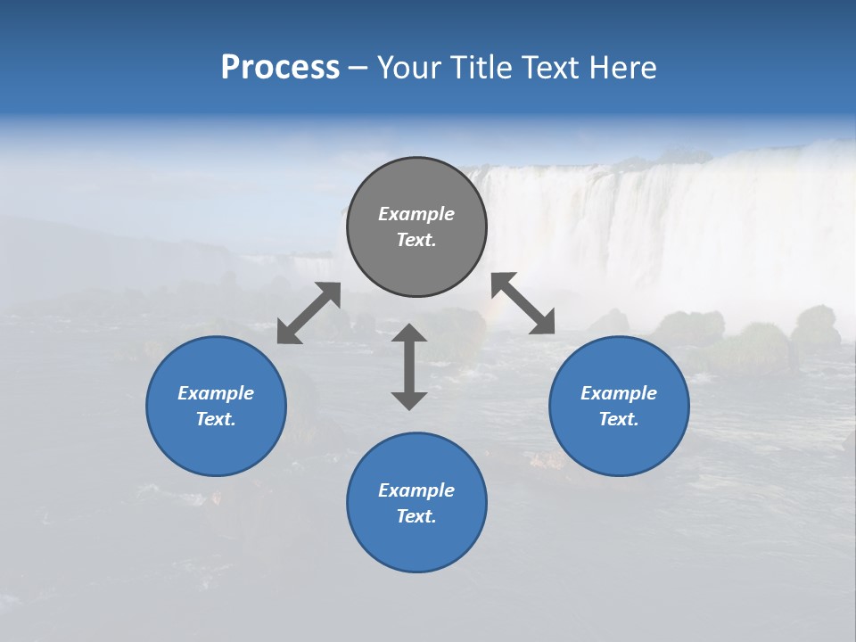 A Waterfall With A Rainbow In The Middle Of It PowerPoint Template