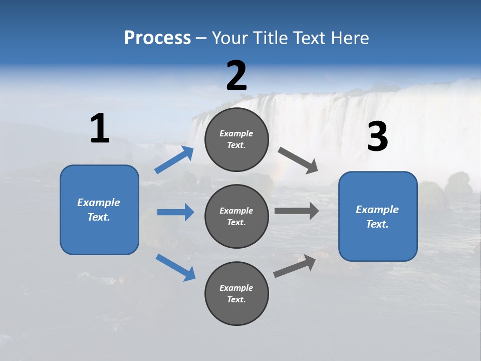 A Waterfall With A Rainbow In The Middle Of It PowerPoint Template