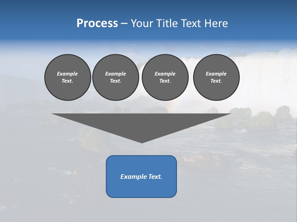 A Waterfall With A Rainbow In The Middle Of It PowerPoint Template