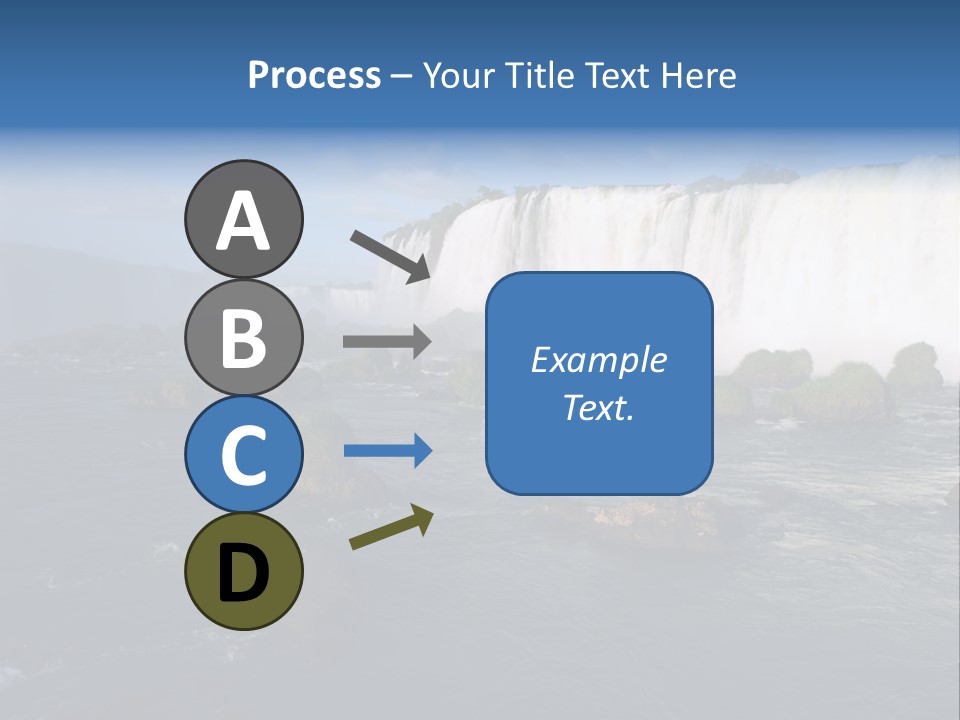 A Waterfall With A Rainbow In The Middle Of It PowerPoint Template