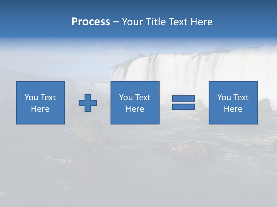 A Waterfall With A Rainbow In The Middle Of It PowerPoint Template