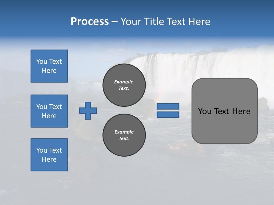 A Waterfall With A Rainbow In The Middle Of It PowerPoint Template