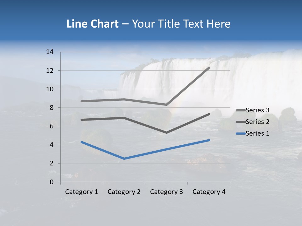 A Waterfall With A Rainbow In The Middle Of It PowerPoint Template