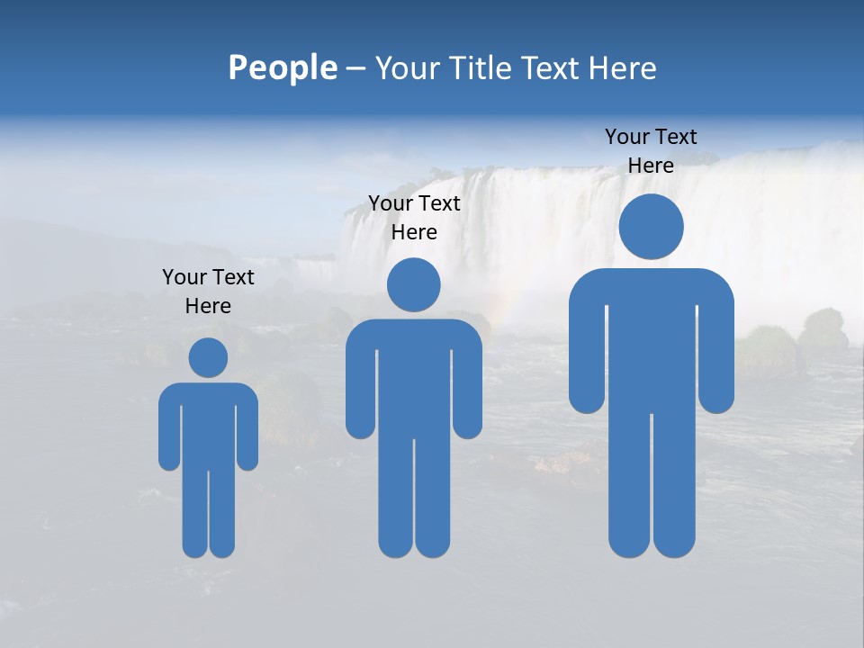 A Waterfall With A Rainbow In The Middle Of It PowerPoint Template