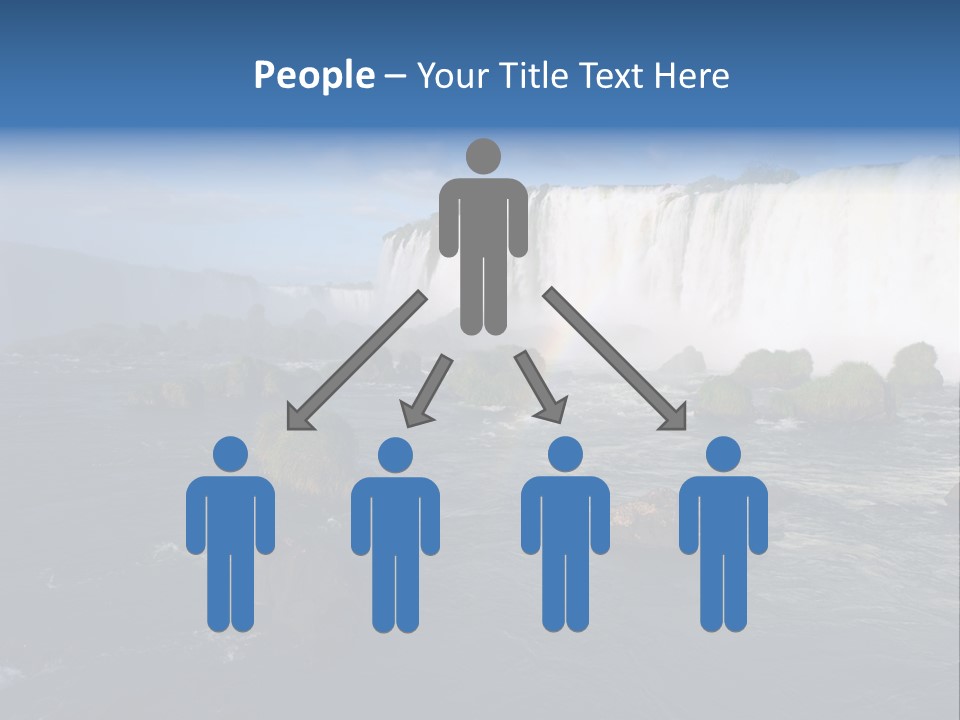 A Waterfall With A Rainbow In The Middle Of It PowerPoint Template