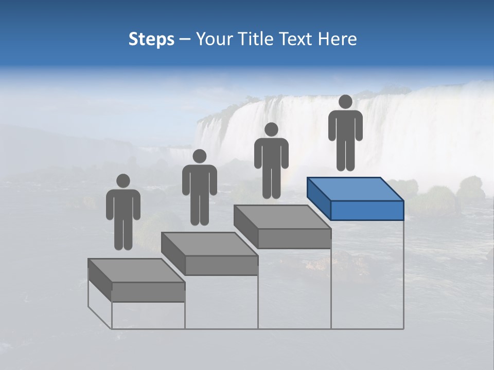 A Waterfall With A Rainbow In The Middle Of It PowerPoint Template