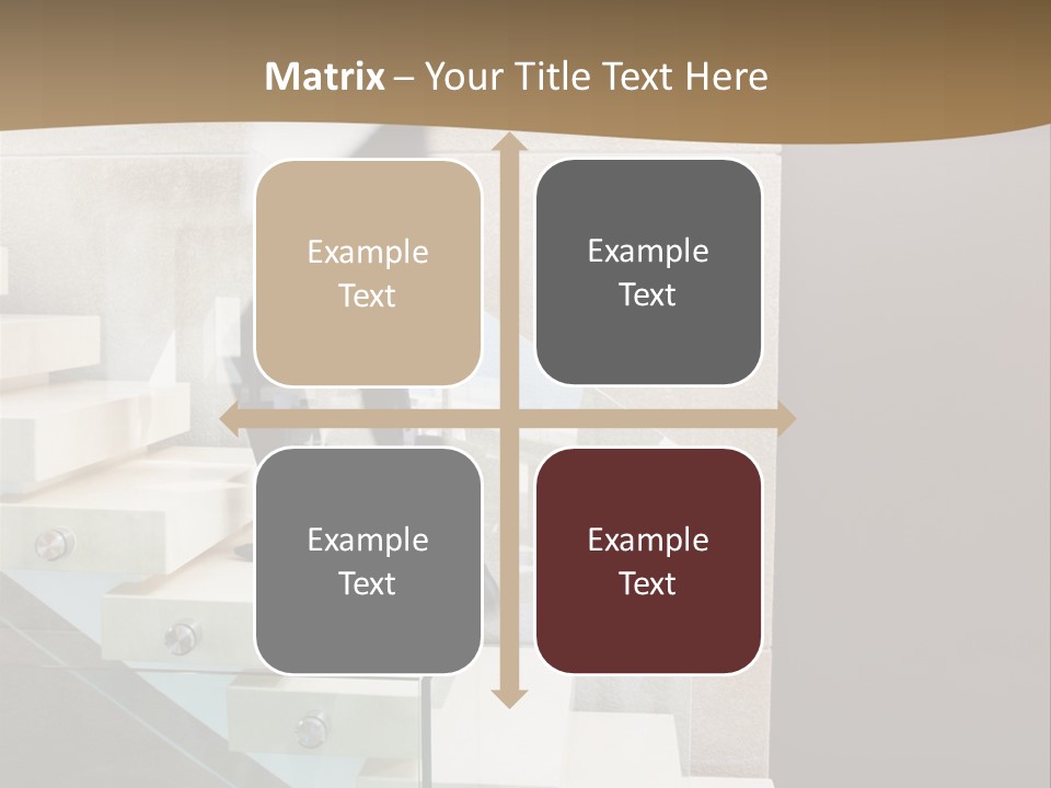 A Man In A Suit Is Walking Down A Set Of Stairs PowerPoint Template