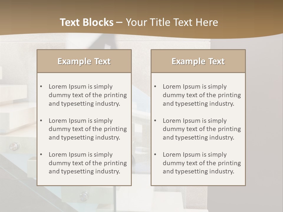 A Man In A Suit Is Walking Down A Set Of Stairs PowerPoint Template